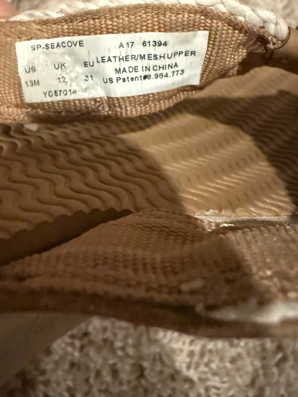 Sperry Kids Brown and Cream Braided-Trim Flip Flops
